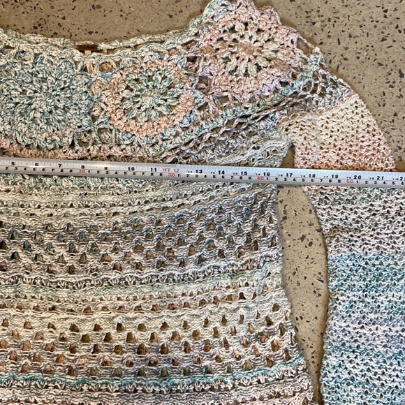 Free People Rainbow crochet sweater size XS - Picture 7 of 10